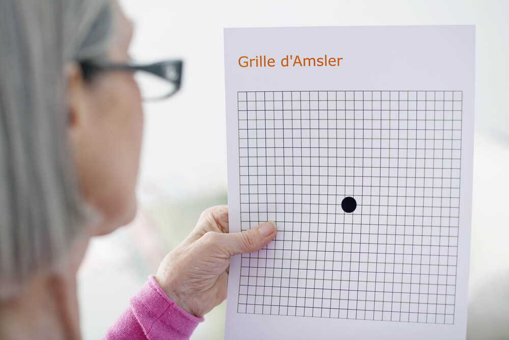 Amsler-Gitter Test Augenklinik Teufen